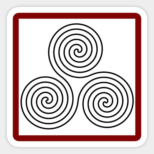 Three Legged Spiral Sticker by MelloHDesigns